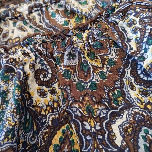 J CREW Paisley Peasant Cotton Short Sleeve Blouse - Picture 12 of 12